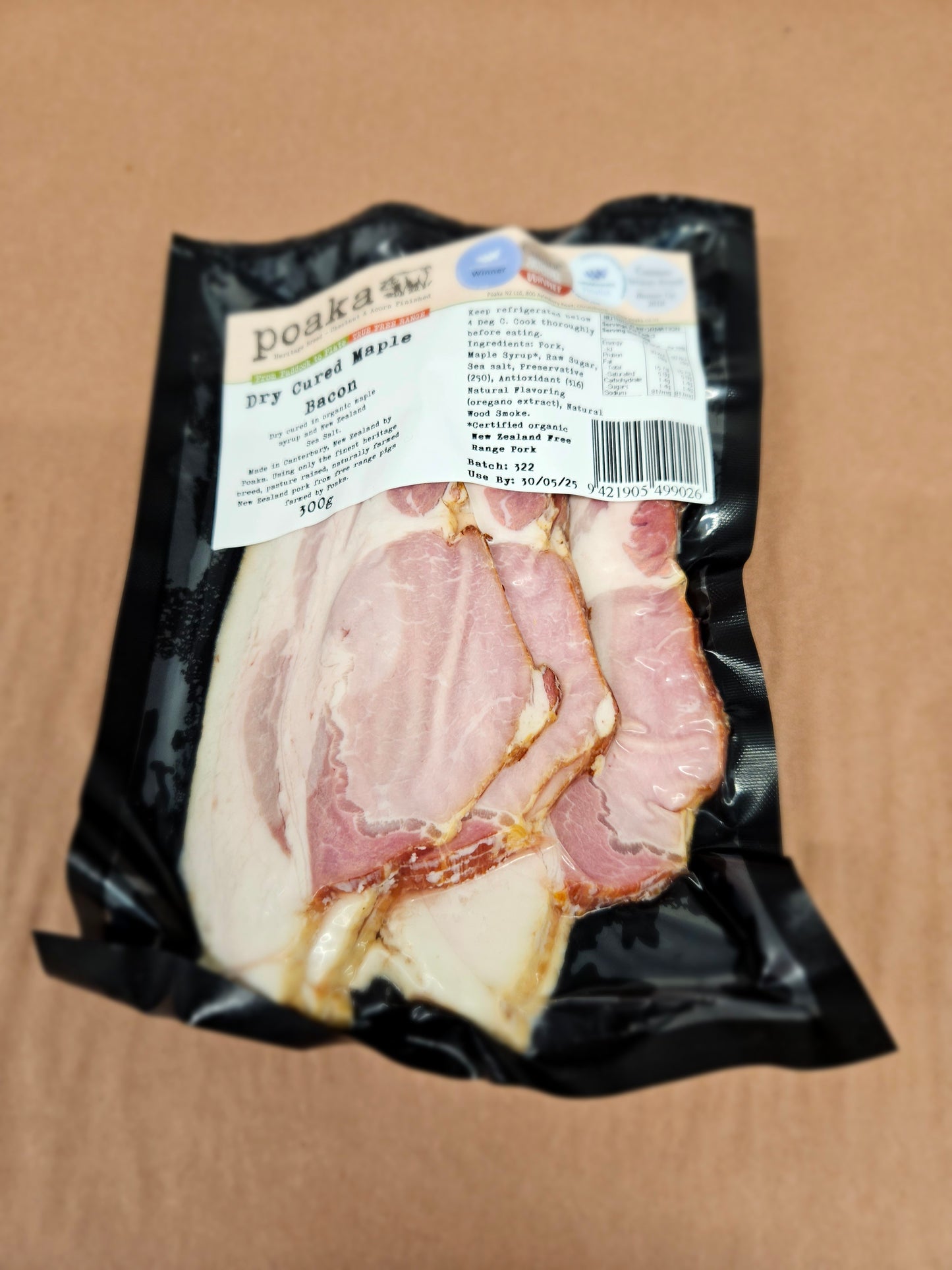 Poaka Free Range Dry Cured Smoked Loin Bacon