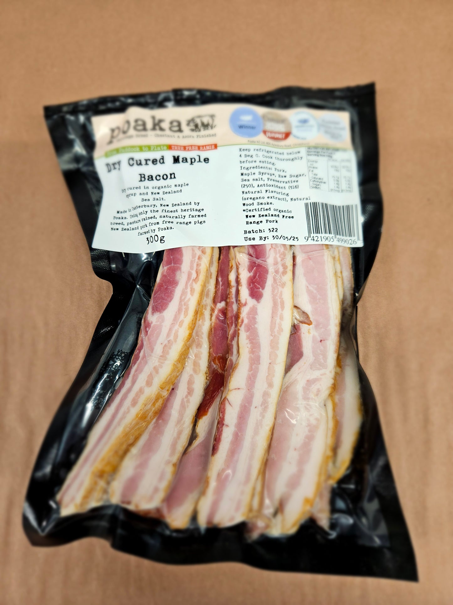 Poaka Smoked Streaky Bacon 300g